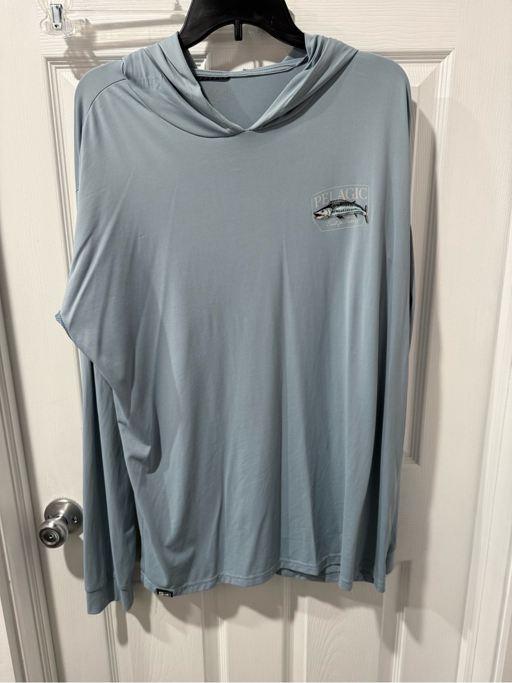 Pelagic Pale Blue Graphic Fishing Hoodie